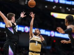 Apesar da ferrugem, Trae Young impressionou a torcida dos Wizards em sua estreia aos 19 minutos.