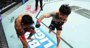 Daniel Cormier parabeniza estreia no UFC México no meio da entrevista