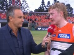 A bochecha de Oliver cavou Melbourne após o primeiro Giants