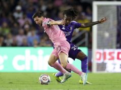 Lionel Messi, do Miami, marcou quatro no segundo tempo para dar a liderança ao Orlando.