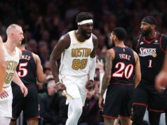 O grande esforço de Nemias Quetta faz o Celtics ultrapassar o 76ers.