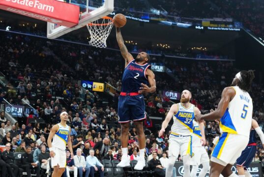 Kawhi Leonard, Clippers superam Pacers em dificuldades.
