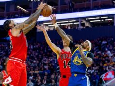 Matas Buzelis marcou 41 pontos para liderar os Bulls na vitória sobre os Warriors no OT