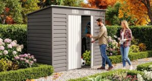 Eu vi um galpão de aço de 6 pés de comprimento com preço reduzido em 66%, para £ 124 em um varejista econômico – é hora de organizar o armazenamento do seu jardim