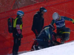 A australiana caiu na mesma colina que Lindsey Vonn e Oksana Masters ganhou o ouro