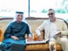 Saud bin Saqr recebe o artista visual italiano Lorenzo Quinn