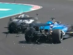 Albon e Perez colidiram no treino