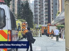 Mulher escapa de incêndio em Hong Kong após suposto ataque com faca do marido