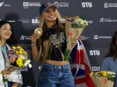 Campeonato Mundial de Skate: Skye Brown da Grã-Bretanha ganha ouro no parque.