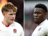 Seis Nações: Finn Smith e Maru Itoje evitam a disputa em campo.