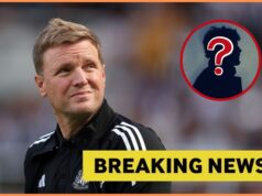 Movimento ocular de Newcastle para Darwin Nunez