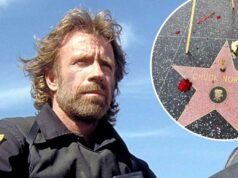 Fãs de Chuck Norris prestam homenagem à sua estrela na Calçada da Fama
