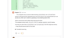 Ele usa uma ferramenta de revisão antrópica para verificar a enxurrada de código gerado por IA