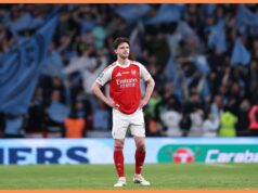 ‘Abaixo da primeira divisão’ – Rice foi criticado após a derrota do Arsenal para o Man City