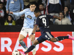 Liga Europa: O clube francês Olympique Lyon empata com o Celta. Vigo no final do jogo