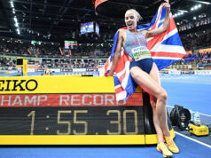 Desempenho de Keely Hodgkinson na final mundial dos 800m indoor