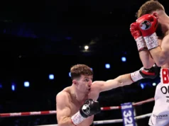 Pearce O’Leary deteve o corajoso veterano Maxi Hughes em Dublin.