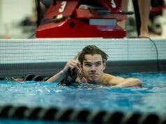 Oliver Kos contribui para os esforços impressionantes da família na piscina