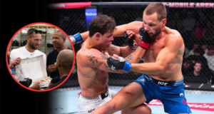 Reinier De Ridder está distribuindo donuts aos companheiros ao anunciar sua mudança para o meio-pesado após sua segunda derrota consecutiva no UFC 326.