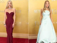 Ali Larter e Michelle Randolph exibem moda no Actor Awards