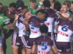 Em um tackle perigoso, o soco de Horsburgh desencadeou o confronto de Brookvale