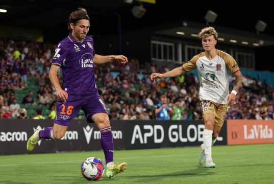 Homem da A-League: Luca Tevier, meio-campista do Perth Glory, se sente confiante depois de deixar o NPL