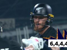 Allan, da Nova Zelândia, acertou cinco quatros consecutivos em um único over.