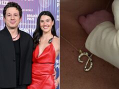A esposa de Charlie Puth, Brooke, mostra o novo colar em uma doce homenagem ao primeiro filho do casal