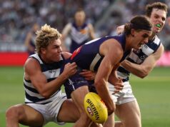 Análise de três palavras de cada Fremantle Docker na primeira rodada para Geelong