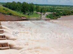 Alerta laranja devido à inundação do rio Dolce: o reservatório do Rio Hondo está recebendo forte fluxo de água