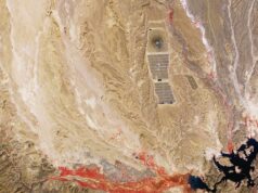 O maior painel solar visto em 5 de março de 2026 na foto orbital daquele dia