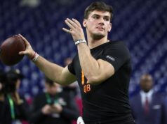 NFL combina 2026: notas de QB como Ty Simpson, treino de cabeça de Carson Beck