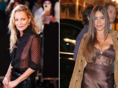 Kate Moss brilha em look transparente na Paris Fashion Week