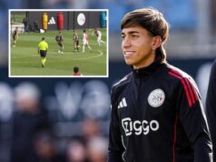 A compra de inverno, Maher Carrizo, marcou seu primeiro gol não oficial pelo Ajax em uma partida-treino.