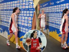 Os fãs ficaram confusos com as estranhas ações de Caitlin Clark após a vitória do time de basquete americano