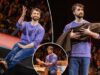 Daniel Radcliffe se mistura com o público em um doce show solo