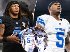 Jahmyr Gibbs, do Lions, postou uma reação contundente à negociação de David Montgomery