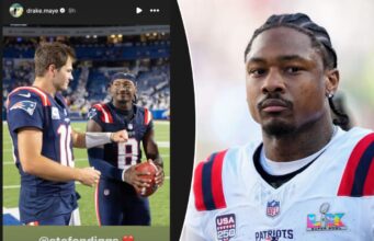 Drake Maye reage ao lançamento de Stefon Diggs pelos Patriots