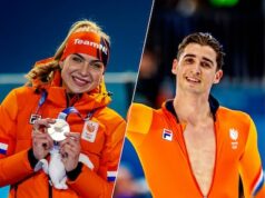 Batalha especial de patinação: Joy Beune compete contra Jenning de Boo nos 3.000 metros.