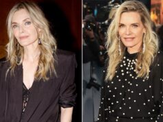 Michelle Pfeiffer surpreendeu no desfile YSL da Paris Fashion Week