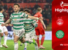 Celtic passou à frente do Rangers e diminuiu a diferença para o Hearts após superar Dons