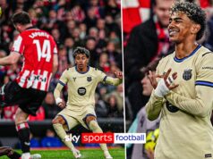 Uma aula 🪄Yamal marca um gol impressionante pelo Barcelona!