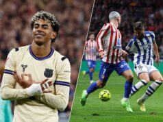 Vitória recorde do FC Barcelona graças ao gol impressionante de Lamine Yamal e à excelente assistência de Antoine Griezmann no Atlético de Madrid.