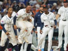 A chocante vitória não oficial do beisebol na Copa do Mundo: a seleção holandesa faz um home run no último turno.