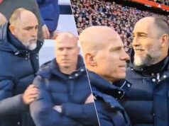 Hilário: o técnico do Spurs, Igor Tudor, quer desejar boa sorte a Arne Slott, mas culpa o careca errado.