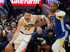 Luka Doncic e o Lakers dominaram a vitória sobre os Curry-less Warriors