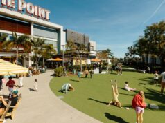 ‘Parks Mall’ crescendo em Los Angeles: as crianças brincam enquanto os pais fazem compras