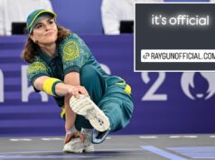 A dançarina de break olímpica Rachael ‘Raygun’ Gunn anunciou seu último empreendimento depois de perder o emprego