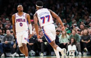 VJ Edgecombe do 76ers e Tyrese Maxey vencem o jogo 2 contra o Celtics