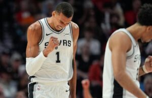 Os Spurs dominaram os Blazers no final do retorno de Wembanyama.